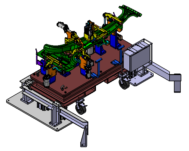 Japanese-spot welding-B-pillar fixture