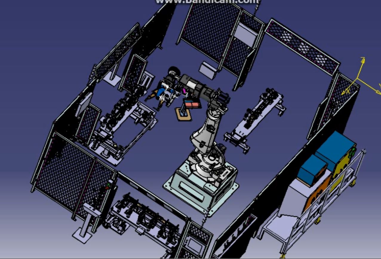 one robot three station