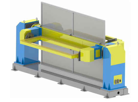 Flip vertically on three axes positioner