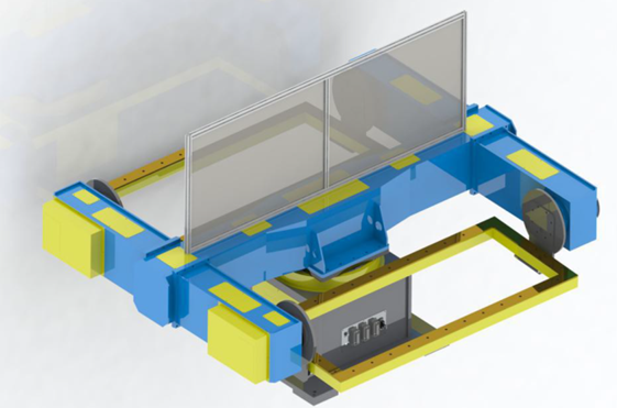 Flip horizontal  on three axes positioner